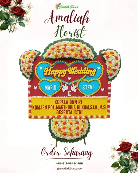 Papan Bunga Pernikahan Mojoasem